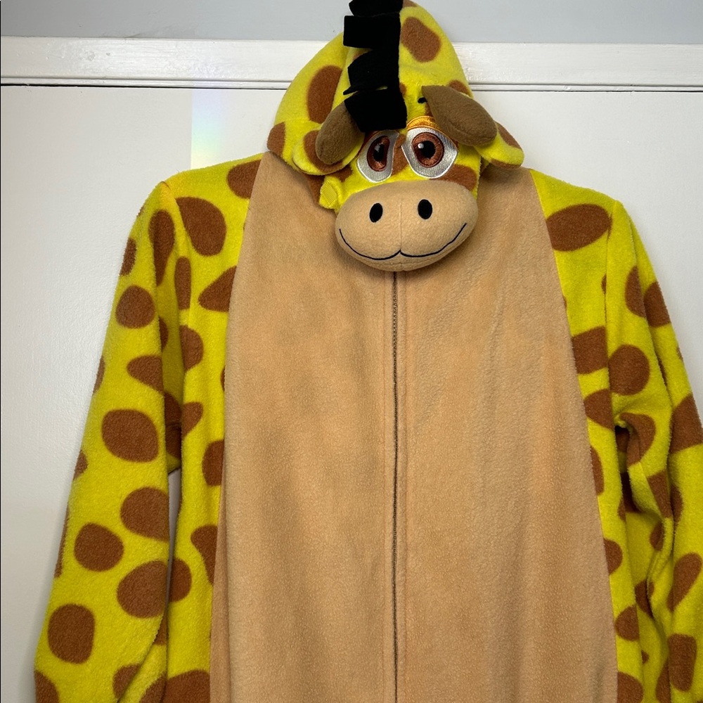 Giraffe Print Onesie Pajamas Halloween Costume Cosplay